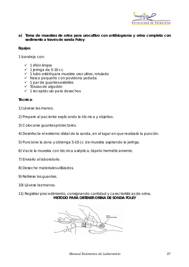 Manual De Tecnicas De Toma De Muestras Para Examenes De Laborator