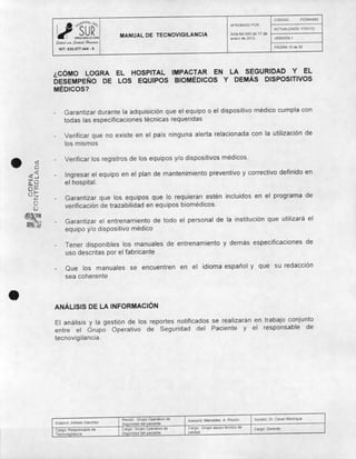 Manual de tecnovigilancia