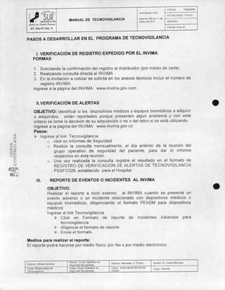 Manual de tecnovigilancia