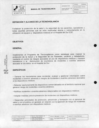 Manual de tecnovigilancia