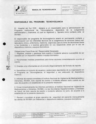 Manual de tecnovigilancia