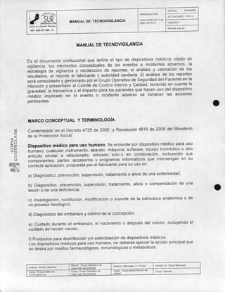 Manual de tecnovigilancia
