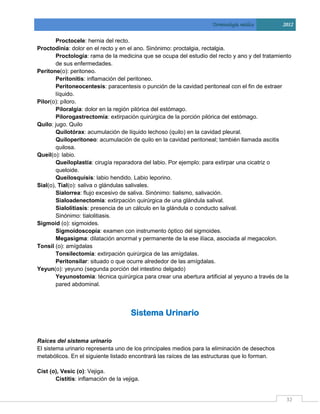 Proctocyle Manual de terminologia medica guia para el estudiante | PDF