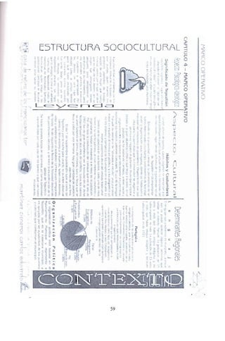 t'1AKCO
OF'tRATIV(
,""
_
.__
.;:.
.
..
.
"
CAPITULO
4·-
MARCO
OPERATIVO
I
---l
~~~-'i'
P~i,cr¡ll!1fíJ.I~eo:(f1lrr
I
...................;.
..'l
'...
:;,
,-v
J
'I"j
"'.1

--:{
re
Slgnlftcado
de
Tepoztlán
"1"'.
li
',llb,.'>
,q
Ir
V'l
IOIl"~'
:J
.1'l¡'VJ'-¡
"1
<.'1:
..,"
JO;"
J.-
',t
ó
"11('1.1
l':
)lH'
.,'
"IV-;
I(··rt.....
¡j·'l·
In.
''l..I,.t
',1<<ohr(·rl¡"",")f'
~P:~
~
"_"'~"'("';¡"<l()
':""
I.;r,'
'O'"
:J
U

O
,,-'''.

U

.
"
"
TI

10
¡~~
..
i!~
......
,'t1
I(J'~
.;o!
,n.j)(lfl)<}
~-;.,
l.
"
O	
",~>'
.....
n.,..
!1."''<,,<"I'>
hi
r:;ll,,'<J.:
.1
fii
,"
••
'
')',·-<;w.)
qtn~>~'
,fl·...
t'"""¡;·,
li.·~
IV
1fI
OP~·f;¡
..
_·;-·.
.
.
.
ltL'11~
....
ilr,;:"'.
(J,'
tJ.;.::;P,,~
--:{	
::::,:~';,~
,'~::'.~;,~
::~.':;;~~~~~¿:;:::
1J
,'¡jl'!"1"
h.t."
;,;""',
...
"·.');)1..;'.)
(J,~J
•.
re	
¡"""c:r7'¡,J~ri;
p...
r.~
(;e...
.;;,~nf~·('
...
'
1
1.,.
[
:J

ü,·'h.lt)',~
(.::1,,:
:);.1
rlilC
n""·l~I).
[.Jt"'r'O

"',1""
.,flln',l;l"~.
~.Jbpll;'
(.
~I'-.'-'(.tt.r.
f­
h)
"U
~.:!f·Y,
y
dH'l"~fl¡()fCtI~
fY':'
W
fu
.1
...
ri'l~
:~
,.•
f'
~
.'1,,'
'h"
U
,'i'jkl)
1
.
f


"
t
,1'1'....,(.1
r-....
h,'L1
:J

1'1,
().:
t,
';"'t(~
l"
''''~(fhj
..:}
bó'

re
;,}
'<J'
r
,"':'"
•
l~"f'U
·.~;.(.~~~II.J
}
f.O'
t""T!"
.t1bdV'
:-.J"rf)
y,l
l'P
ti
~ll;
(tl~rV'::ü,
'
...
l"r-I',(~rtr'~
lJII
Ul
'r~'!Ht'~"'{Il,q
<);)(',)'10
'::l,r.
'''10')
f­
1
1
;('
k
11""0'0
1
),
In
..
t><'.
V
'~,.<'tnnI6
W
1.."
••
)(1)',)
t,,~o
1~pU¿k·'tall
nl"'l~1
<'
t
I
rnnn~;"t11V
:1e
Jo::K:tW':;I~C:;;;
lf,~fr¡i,""'O
tU
K'~f
1'~(.,~k"11
<l.t,i>~q
('.><lI{I<'
.1
Id~J
l:,¡(.I:~¡.K"A·f'"
".H('H)il".
1,.
1~~IV,ll)'
Asr.::."')~<_
L<:..;):
e.:::.
u
'tL.l
r-a
I
Hábitos
y
Costumbres
.
'
1"/'
/,.11,"'~
(t'
;)..11
't',)')_
,1·/,',
...
:'íl(r'rt""
....
1,·r'1<.>'
,!'l
'.~
tI
':¡J''''l
r."'·¡It:'>:,~·I,I~,
¡.)'tI')
I:..J'
<J'
liJ'"lh~'--}''
"l"'JfI'I<
11·11
~~~~¡
··:l"
rll,~:1(,
"'¡jl,('
·,If·'·...
f;~
1,',
!"Ln'!'",
.,1"
r'·0··,fll~,:.(·t'l
·'~,·>f.'f'!
r'}r-
~1,~iA:'W·r.
I~~,l~;
Ir)'iAlt.)fll<·
.....
l·.·.k,;.,·(
1.,)
p~.¡;·,(d.ld
HIlt)I)"jl
!'J
.:(·I:,:'ril,r¡~lii
{~.~
UP
l,)!nr,
!1t-tr"~lYWM(J··
',!(',l
iU~'1(~;"
~~'lltnw·t'·"''1,:i(
ft,.',/.'I'j.)(j
1"'.1<'"
'1
')l+)n
...
~
'h.f'~f'l
'AI,Jt:
'<'·'l~'i'~·"'
(1(,.,(11.::
~(.
#(In~)!(:,t.."'i
f:'
¡e
¡r~'
l·
...
Jtt
1;,,-
~'~L')f
..
!)n~··
..
l~"':
1.."tr+·rHt>',(I~
(kq.Jfh,''''''·'')I)
nl¡~'
~'-l(j~
..
~(,'
U
U~t.'
I"d
.l~."
l'
I~J.)
~jU
..:.
la
'C,)q
IlV¡,tj<'I;
'W
'-"":.s",n",
e
"}'
pfl'r'l,('v~i
~'w"f)P~i
.,1
q'~1:J¡"'fr~1
f)':I.l}l·!p•.
)
J
IJ
•...
~;·H,)!
r
...
·~.HJ¡.;
d
.)
~;ld'"
;1!1.Jf.~11('"j¡,
;.H~<)n'·',
q;(>
11("'J.1.!
1;",
lt){I'I,
l.;·~1
l.'!
{:Jo:Jtl!,)(j,
:'''-!
ha
:>nXJI/(¡'¡!(,
(
ln'''1l...!(l').
~'):
nl'JI':
~.'lX.
¡,.,¡~.
l'IJ"ll1ldI'II).'1,'
J.')',
1)."1';,)".
/)ll~'
.',J,¡¡in1'l'·n·...
¡l"'"
r1!~ln"r:;.lL
P--',;'l:~,
f",~:
!::~
ql'Án:<~
¡Htrr)f'(>-;
...:'¡liU,O,leS.
(:1
L:,(,)
'-.12
I,;J
il,nrJiJ.1
l'
'
1
11
'1~.lU
''':7
:rIIOI',II"'
'O
'11":'
".;.t!d~')(ll)
'i.'
1f1("."lO"
I.>'".x.),.,:
d~
'U:"I':Jl'
¡'
.
.
ll¡I.,f
(·n
ff~'
.•
m'l.(~j
;"
nl<'n''''~
L"n
pútlh(,.,v,
Y;:j
fv~
reqlJt:"f.:'"
y."
'v)
'('":,1
tt~lN(~""",
V
brl'P<'(.)
~c
Ic:~
I,;l~:·
...
:
~r
..]
e(l
I¿l
e<.Jt"I;)
tCl
rnl~rn<1
r~);,k-fll<::05
Ó':""I
~r
...
·t>~}t><:.lO
uad!(lo'.:::t
').'·r;lr')
(1~~
lel
:'~.)~J~l.t.'¡
a
f..,:r
::..u:'-
lH'rrlc.~
(éo.1a
;.¡"lQ
(1(>
di...,:.
I!f;n~'q
il
.....
¡
",,):
lO
'JI)r,~')nn.
,~
nml
r~¡~N"t1
....
u
:~nf~('IVI~.~·(
'.J
()f~.YH1"'il'.(j~
ht~kl~,
~
Ifl'll.lflJ'n()
"
~l
r{l'''.W
(1(;-
lJ
!:JvUClc;órl
p)'
~/;.H)
(.)GO
!~,
r,:,~j:;'b
d)Ón
oe
CUr)dv;·'¡
ll:'i'~
l.."n
~I
drk)
V!
10,)':)-;
IIw
<~~
g¡
..
1
fl
Imf>(""tff"'!in~
")()(
,)
!".'.jDUÓ;'C
IÓ0
(1...
¡jl(.:/1C)
1(.":Jt-'-'J~)
(k~,pl,'o'
eje
d(¡~J
.af)f'>~.
ó....
confllC:O.
tcao~
kJ~
Dt-lI1IC.6
~-:
U!t~~fl
t:Jdlk~n(ll)
(11
Dwx..
d-l
en
(.~k),
1~X:~,
~I
f!;::,)~
{JW
54,...
tk.'Vd
l
(.i'tA)
00"
ur13
""'''''(:''0
~;¿ty
gftln
C.alflt.K.k'Jd
de
ptJes.lo"
i}QLrn..rs
01."
Uf
....'
ICf~
El
d¡,,}
..
ót"
-..
q::.u.:::rnbr(·
l.,",
IxA>lKtón
"Á.llX"
.-l!
<':t-!ffQ
ce
r.;>~().'t~~(CJ
por
la
n')i,_l~l~
p.;Jla
·.;t!o1·'k·J
",.!'
DJ..;e-o(-:t'1
u05J.;:rVIJI
(:"110')
V
1<((,,
~~nl()fI)()
r1
d
If'·yt'¡
(l.
....
~l:k'n
<0.n
Hnlf'.ft.d....,
...
'::lJ~
V
"e1iloor,)"!;
r~r
d
n..
~
~J.>dlos.o
"a'T'·lf()
PllC"
~o?'rnp'..>rd<JQ
<k
f'uv:a:)
;;1
',1"1
"S.l(lú~r¡t>~
Id
flt:"':-'~~
I..~
la
j1~t.'vla.1d
(..~.iü,,::nd(:
1;,..,
:)f(t'"po".'0IV'·,
,'Wi
(""'<ei,
v
~
rv!"'p
J..'
('''.c'.f.'.,ilKiK,ón
(lf.'
1,1
Wf?i)
<k;o'
Te:pn.:w,:ü
5t,
t'L"yO
']l'rln..
j
..........
..",
l!.€-sú',~
f::("'
(h
('n"uf-e
d';f
t;ut'"o
D,,}'Slül!la<
("
..<
1;lh;Y,¿l",
p'-.r
r
,7'.1<.1
lJ~~v
d~'"
!O~
l"'}ffK~~
',;
aUl.;~
'./:.,n
h.J:'.lI""t
Determinantes
Regionales
e
n
u
a
9
.~
'(JI
'J;~
(~¡;,
~"i4.;''''Ij~,'r'c7
~,<:.
I~!
l~'.í'
,r
.1
,~,(,
J'•
<))1'
~.":;
C',:t<~~~.'
';)
("(I~!
,;}.tl,ll,j
I'I;-'f'<¡
".;~
(.l'.;
..'
Mtll.-IP'"
,':;1l!..
·.·tc
·1,rtl.fI
1'1
p..
·IIL·..
·;·,n
~,
...
"
~.,n.)s
'(
rn,:~
¡i)1..
¡-'.)f...
l~;
:1·'1<,)),1
Ifl.j:'j"ft(1
"
l)/;·
-,,11)1.)
"''1'_1('<.'1
,~>
,.uld
1
1
¡~
......
).~~)tt
,JI·
I
:J1L.~:')
'
rn,~'>
(,U'··
l';)I¡I,,
f'P"~lJ:~
P,;,ql·"l

f
'
lt·.~'·
,Jt;~.l
....
p.lr·...
Jt
1""
-'~'
¡
'<;21
Religión
I
.n;:lI".:'lI:1
.:~
kl
;;:.......Uil:,
¡('11'l'f.:l'
',.}
1,'

rd"Cll-i..
)
1'
('.U101"·;¡J,
ü')f
1('1
(11)'1
t'·p.
,(l.~

b...l.rl~>
e'<l~-,~·~~
I.ln,l
<.)~)tlf"
.:'··;'·nl,'t....
(1"
'"

I
tl.·....
I."
(
..
~
Cpfl<J"·nt.-,
r"'n~n'tl"{,
.1_Hltl'

1"'1'"
-t,
!·."I'''.·'~I'
',,.,
I~V)I,·u
':"
lo'
t••

1
"'C
>~';.1<;1
:>1
~
~.'n
~.U~
..
f"·~IIji(1.'It'J.,~:~
r~
.;.11~

,
·PO"~'J'llt:><:.

0
!"Á-.
lu.~jr1l{~nt.·
_;.,."
p"'''r,lp,''';tf'
'"	
V)
I
Ildll
h:....
t.u~,<:
~Hf~>
II{)<.:'
Ij(..
'(
II~JI")J
lL··.
.
.
:
::..tnv
lo:.
V¡:0d'.
v
t<')~
<:.n:"!.Jrl1H>"".
qliH"'<'':'
tr-lIIlV'('/;
C.uel)"dH
".Ut,
tt:~·YI''''lrJ~
1:....
.:
'-;"'V"'::i-lC'
,o1;
~c'"l"Itn·.
d'{."
h
ü
...
··,.·
f"rotf:"'Uónte-::.
.t..
r.··i.lr"l,~:1l:("'I~
}.,;,e,'l:'.
Organización
Política
LiJ
org~niZ¿:K,IÓn
p..:>litlca
e5té
bi1~NÓd
~n
ef
Ayun~anlcnto
MUf'IlCIf)0[
v
r,::pre7J~~r",r{J
,1
TCPO;->t1""111,
qiJ~:!'
....
:;..0:,
la
CúDeCf'!d
I
"Ul"llC:lp."lI.
'-:
~!l
'.1f.J0'to1OC
1'K..¡f
b'5
<J'y'l"Id.'!ntkJo:.
dt~
lu~
p;.":~L"<..
..:;
.""
Iln;''',
~
..
'r,~
,.",t{.,;
•
...
1
I'Vlmtll''''	
I.¡
(~CI{')·'1.1'j
q<Je'
('",)i'r(;¡(rl~,ln
l~1
rOIHlICip'C?
('1
(.:Ofv;erll.;:)
~
Á
-.:
....	
,¡
I
¡
¡
r
....
'''"
~
~y)n(,S'
...
·1¡~·(!
'll'i'
i;l	
(J,")
.le
"
}
e~
11'"'0
:'-)C
C':',
(.'""".
~
.
.
$=
"
r
..
,	
.
,
I
,.
I
~.'
1
'
....
,.	
~
rn(.
.
·
,1l"t,
f
"'");;-]7
e
¡
-5
r~;c
'('os
C(;1r
I
OS
e(llJ"F'(~()~-
',,!;:~
 