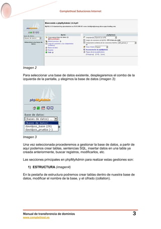 Manual de uso de phpmyadmin | PDF