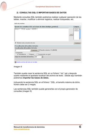 Manual de uso de phpmyadmin | PDF