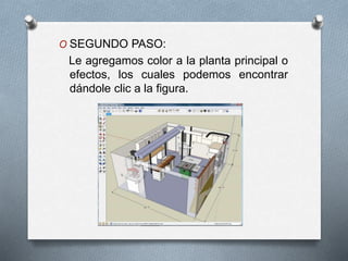 O SEGUNDO PASO:
Le agregamos color a la planta principal o
efectos, los cuales podemos encontrar
dándole clic a la figura.
 