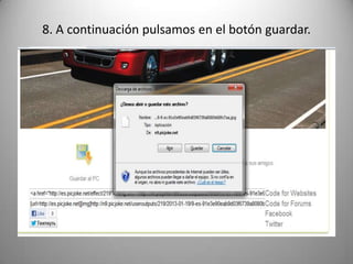 8. A continuación pulsamos en el botón guardar.
 