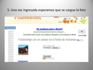 5. Una vez ingresada esperamos que se cargue la foto
 