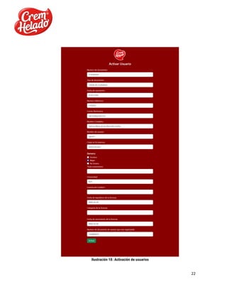 22
Ilustración 18: Activación de usuarios
 