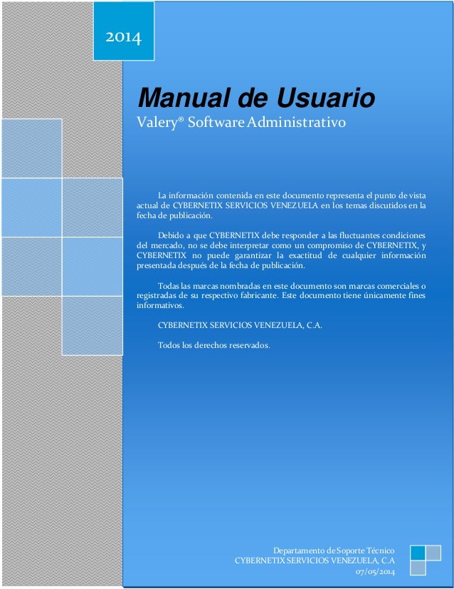 Manual de usuario de Valery Software Administrativo Versión 2013 Edic…