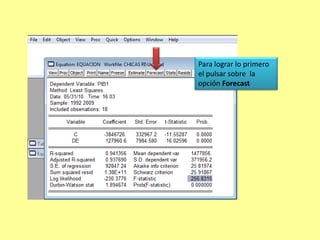 Los ResiduosSon los errores del modelo, es decir, la diferencia entre  la variable explicada (PIB) y la explicativa (DE).