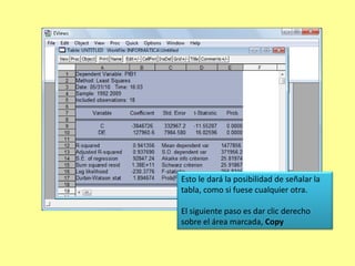 Importar los resultados a Word