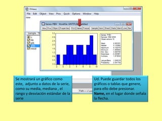 Al hacerlo, aparecerá  esta ventana, donde deberá indicar: el orden de las series, la primera celda en la aparece un dato numérico, y el nombre que asignaremos a las series.Clic en OK213