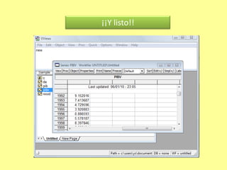Si solo desea un gráfico, también puede hacerlo. Presionado View/Graph, aparecerá  las opciones que tiene para crear el grafico.