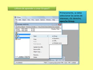 Veamos, por ejemplo, al presionar, View/Distribution/KernelDensityGraphs.