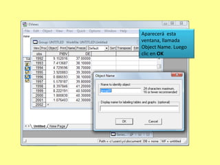 Obtendremos un gráfico como este que muestra la densidad logarítmica de la serie.
