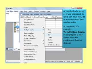     Una vez que se han importado varias series, podemos relacionarlas. ¿Cómo hacemos esto?Creando Grupos.