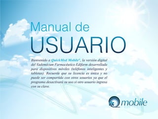 Manual de usuario QuickMed mobile