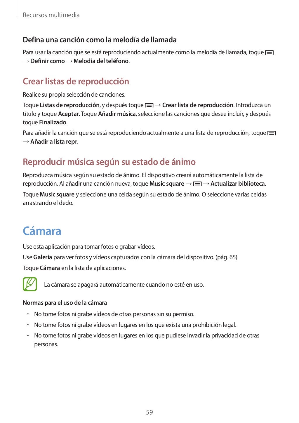 Manual de usuario samsung galaxy fame