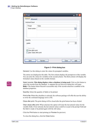 Zebra Designer PRO - Manual do Software