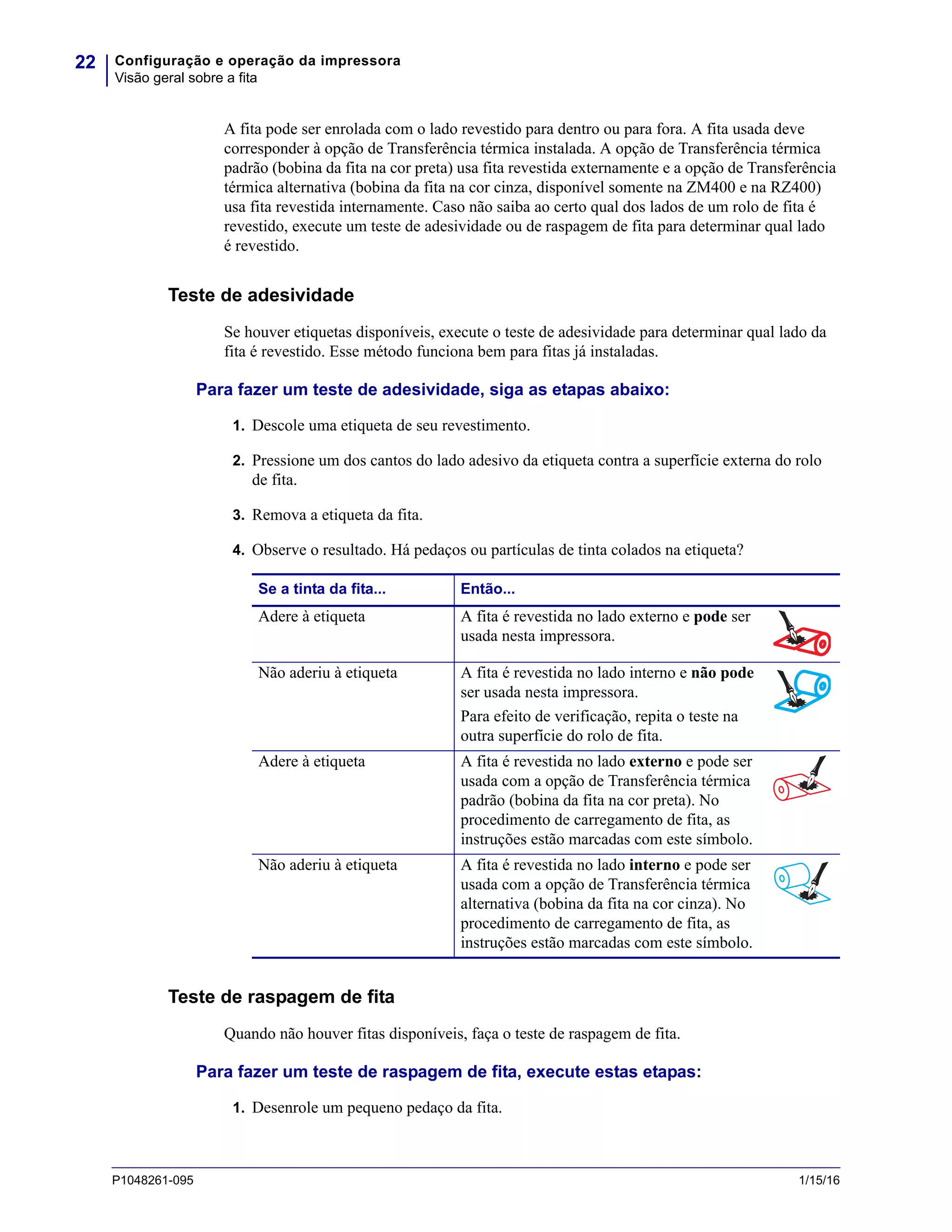 ZT230 - Manual de Usuário Para Impressora | PDF