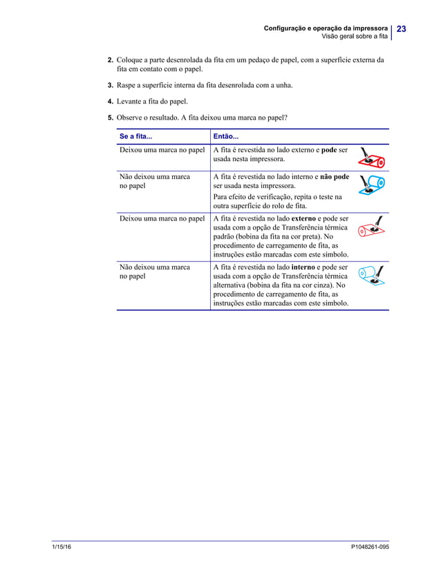 ZT230 - Manual de Usuário Para Impressora | PDF