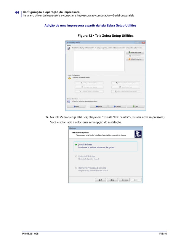 ZT230 - Manual de Usuário Para Impressora | PDF