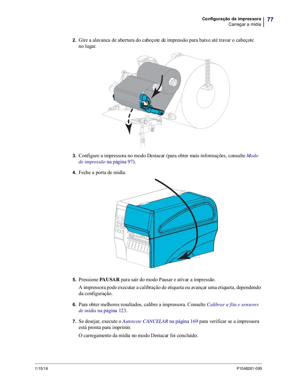 ZT230 - Manual de Usuário Para Impressora