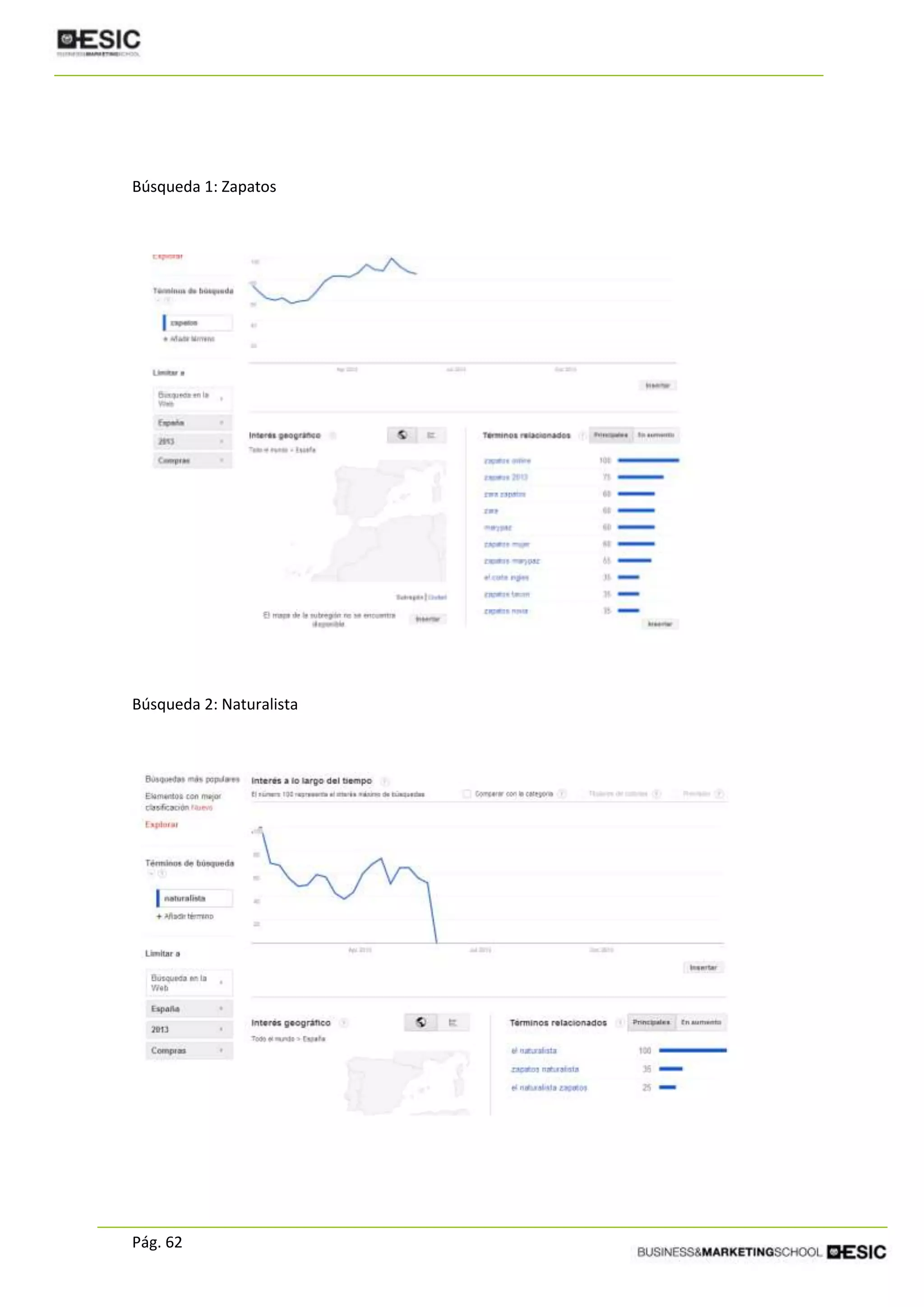Pág. 62
Búsqueda 1: Zapatos
Búsqueda 2: Naturalista
 