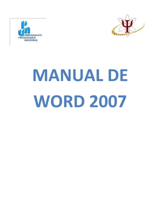MANUAL DE
WORD 2007
 