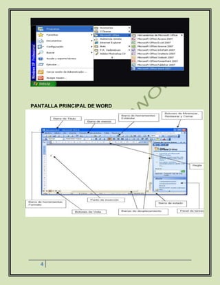 4
PANTALLA PRINCIPAL DE WORD
 