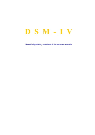 Manual Diagnóstico DSM IV