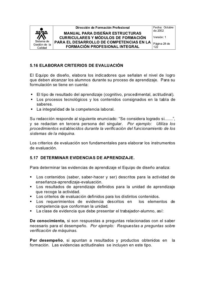Manual Diseno Curricular Y De Modulos (Sena)