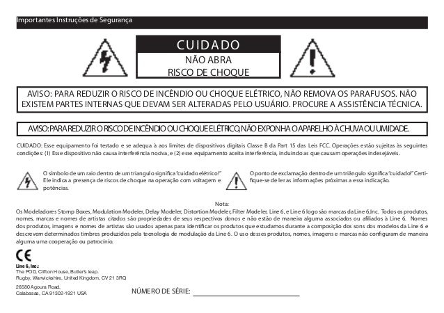 Manual do pedal de efeito DM4 Line 6 (PORTUGUÊS)