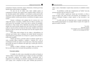 PAROQUIA SANT’ANA DE ITAÚNA   54   55 MANUAL DOS ACÓLITOS


corretamente. Durante os intervalos, segure-o firmemente, evitando que ele faça      união, o amor e fraternidade. A ajuda mútua caracteriza os verdadeiros irmãos
barulho desnecessário durante a consagração.                                         na fé.
           No caso do uso de túnica, tome muito cuidado quanto ao                              No presbitério, o acólito não é simplesmente um "enfeite", mas uma
comprimento da mesma, pois, quando muito comprida, poderá “enroscar” em              presença marcante, pelo seu serviço, fé e amor.
seu calcanhar quando estiver ajoelhado e, ao levantar-se, poderá provocar-lhe                  O bom acólito é aquele que, sempre que necessário, se coloca a
uma queda. O uso de vestimentas especiais (túnicas) pelos acólitos durante as        serviço da Igreja e das coisas de Deus: nas procissões, nas solenidades e em
celebrações também contribui para externar os sentimentos de alegria e pureza        todas as celebrações litúrgicas, sempre quando se faça necessária a sua
na alma.                                                                             presença.
           Durante a celebração, evite qualquer tipo de conversa com o seu                     O acólito pode até ser despertado para a vocação sacerdotal que
colega. Fale apenas o necessário e também nunca se dirija ao sacerdote ou a          Deus distribui generosamente na sua Igreja! Muitas vocações têm surgido do
outra pessoa sem necessidade. Nunca acene para as pessoas da assembléia.             grupo de acólitos. É um fato!
Concentre-se e fique sempre atento. Mantenha uma postura discreta: quando
sentado, não cruzar as pernas; quando de pé, não cruzar os braços, a postura do                                                                              "Ser Acólito:
acólito ao estar de pé deve ser sempre de mãos postas. Também nunca mascar                                                                           Abençoada vocação!
                                                                                                                            É ser chamado a servir a Deus e a sua Igreja e
chicletes ou bala no exercício das suas funções nem fora dele enquanto estiver                                                    também a ser um mensageiro de Cristo."
dentro da igreja.
           Nunca fique muito próximo do seu colega e, principalmente, do
celebrante que durante toda a celebração está sempre fazendo movimentos
(manuseando livros, gesticulando com os braços etc.) quando muito próximo, o
acólito pode atrapalhar.
           Sempre que houver a procissão solene do ofertório (quando pão e
vinho, eventuais objetos simbólicos e também o “ofertório vivo”, com as
contribuições dos fiéis são trazidos em procissão para o Altar) fique preparado
para receber das mãos do celebrante tudo aquilo que é trazido para colocar no
seu devido lugar.
           Quando se dirigir à celebração com algum objeto nas mãos (cruz,
livro ou outro objeto) não é necessário fazer genuflexão ou reverência.

        COLOCAR-SE A SERVIÇO

           O trabalho do acólito numa comunidade não poderá ser limitado ao
“ajudar as Missas”. É muito importante que se integre com toda a comunidade;
que desenvolva realmente um trabalho pastoral, contribuindo para o
surgimento de novas lideranças incentivando a integração de novos elementos
com o grupo. Com o empenho de todos, pode contribuir para promover a
 