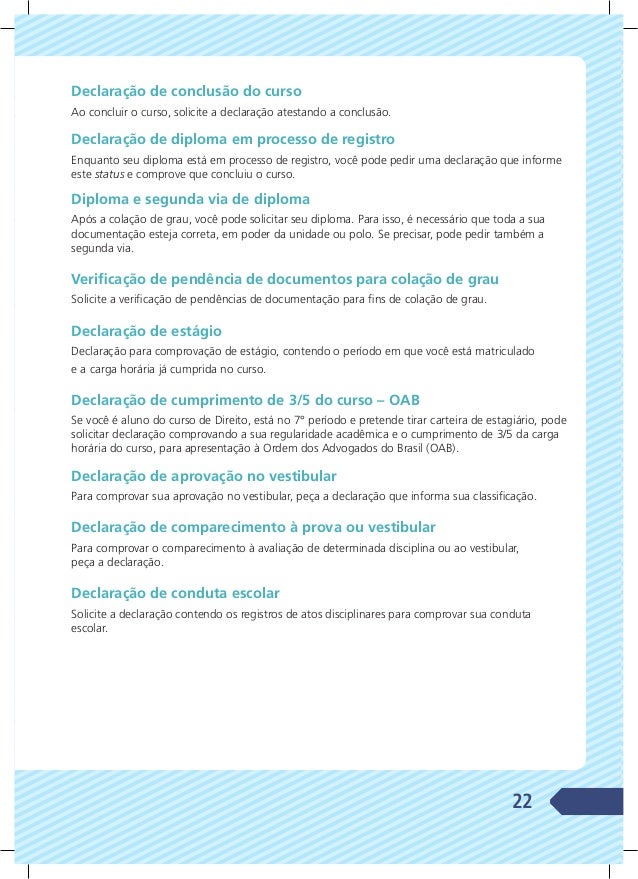 Declaracao de conclusao de curso superior