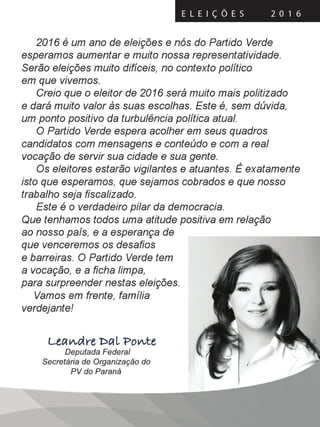 Manual do candidato verde   eleições 2016