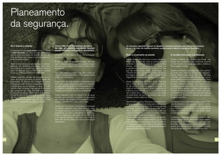 24 25
Planeamento
da segurança.
Ao ir buscar a criança
É essencial que saiba quem pode ir buscar a criança
e quem não pode. Em casos de violência doméstica
poderá existir uma ordem de restrição ou outra de-
cisão do tribunal que impeça o/a familiar agressor/a
de ter acesso à criança.
Tenha um plano de acção preparado caso um dos pro-
genitores, que não esteja autorizado/a, tente ir bus-
car a criança (p.ex., quem ficará junto do/a aluno/a,
quem irá telefonar para a Polícia, quem explicará
ao pai ou à mãe que a Polícia foi contactada).
Quando existentes, deverão ser guardados no pro-
cesso da criança ou jovem, na escola, cópias dos
documentos do tribunal que impeçam o acesso
à criança por parte de um dos progenitores, para que
a escola possa recusar entregar a criança. As mães
poderão referir na escola a necessidade de não deixar
que o progenitor que inflige abuso fale com a criança
ou vá buscá-la à escola. Nestes casos, será necessá-
rio explicar que a escola precisa de ter consigo cópias
dos documentos do tribunal que identifiquem quem
é responsável pela guarda legal da criança ou que
explicitem o impedimento de acesso à mesma.
Como lidar com a presença do pai e
da mãe, em eventos escolares, quando
existe violência conjugal ou doméstica.
Concentre-se no/a aluno/a e na sua participação
no evento.
Reveja as cópias de documentos legais que indi-
quem mudanças relativas à guarda, custódia e regras
de acesso (p.ex., acordos de custódia e visitas, ordem
de restrição).
Não culpe inadvertidamente o pai nem a mãe por
qualquer situação que possa ocorrer quando estiver
a falar com o/a aluno/a.
Esteja ciente das suas atitudes e sentimentos para
com cada um dos progenitores e para com a situação
em geral. Isto pode ajudá-lo/a a salvaguardar-se con-
tra atitudes e sentimentos que possam levar a uma
situação pouco proveitosa ou pouco profissional.
Esteja preparado/a para ser flexível a fim de apoiar
soluções que aumentem o conforto e a segurança
das crianças, das famílias e funcionários/as (p.ex.,
reuniões separadas com o pai e com a mãe).
Discuta com o/a director/a da escola a necessidade
de estarem preparados para tomar decisões sobre
a limitação do acesso em eventos escolares a um dos
progenitores que tenha comportamentos que preju-
diquem a segurança e bem-estar dos/as alunos/as
e do pessoal educativo. Fale com o/a director/a
sobre este assunto antes que ocorra uma situação
deste género.
Rute e o concerto na escola
A Rute Cardoso tem doze anos e é uma violinista ta-
lentosa que irá tocar dois solos no próximo concerto
da escola. Duas semanas antes do concerto, a Rute,
chorosa, informa o seu professor de música que
o concerto está a provocar tantos problemas em casa
que não poderá actuar. Explica, constrangida, que
o tribunal não deixa o pai aproximar-se da mãe porque
já a magoou no passado. Ela diz que a mãe tem muita
vergonha de falar sobre este assunto com o professor.
Devido à lealdade para com ambos os pais, Rute acha
que é melhor nenhum deles ir e isto só acontecerá
se não actuar. O professor pergunta se existe uma
ordem do tribunal que impeça o senhor Cardoso de ver
a Rute ou a sua irmã Cátia (no 4º ano). A Rute diz que
não e explica que o pai as vai buscar à escola todas
as sextas-feiras, vão para o apartamento dele, enco-
mendam comida e vêem um filme.
Após discutirem opções, Rute pensa que poderá resul-
tar se o pai puder assistir ao ensaio para os alunos mais
novos e a mãe for ao concerto. Ela concorda que seja
o professor a apresentar esta proposta à mãe. O pro-
fessor consulta a directora da escola e fica a saber que
a senhora Cardoso deu o contacto do senhor Cardoso
à escola, para situações de emergência.
Quando contactada, a senhora Cardoso diz imediata-
mente que o senhor Cardoso deveria ir ao concerto
e que não se deveriam preocupar com ela. No entanto,
concordou em ir ao ensaio e que o pai da Rute fosse
ao concerto, quando soube o quão importante era para
ela que os pais a ouvissem tocar.
A reunião entre pais e professora
Quando a senhora Silva telefona para marcar uma
reunião com a professora, esta diz-lhe que o marido
já tinha marcado uma reunião para ambos. A senhora
Silva pragueja e desliga.
Quando a professora, espantada, fala com o director
da escola, fica a saber que os pais estão separados.
Quando telefona para marcar uma nova data para
a reunião, a senhora Silva pede desculpa pela sua re-
acção e explica que o seu ex-marido de quem foi vítima
de abuso, continua a aproveitar qualquer oportunida-
de para a controlar e intimidar. Uma ordem do tribu-
nal estipula que ele veja os filhos se for supervisionado
por uma terceira pessoa. A senhora Silva relata que
a ordem do tribunal não impede o senhor Silva de ir
a reuniões entre pais e professores e que está contente
por ele se estar finalmente a interessar pelo progresso
académico dos filhos.
A professora marca outra reunião para a senhora Silva
num dia diferente e esta agradece. Quando o senhor
Silva aparece na reunião mostra-se jovial, mas depres-
sa se enfurece quando descobre que a esposa não irá
comparecer. Insiste que é crucial que ambos ouçam
as mesmas informações.
A professora explica que ambos irão receber as mes-
mas informações pois irão falar sobre o mesmo relatório
de progresso. O senhor Silva pergunta qual o dia e hora
da reunião da sua esposa para que também possa com-
parecer. Esta informação não lhe é revelada. O senhor
Silva sai da sala sem discutir o progresso dos filhos.
Os exemplos seguintes ilustram os desafios e eventuais soluções para lidar com a presença
do pai e da mãe, em eventos escolares, quando existe violência conjugal ou doméstica.
 