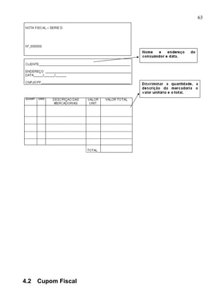 63




4.2   Cupom Fiscal
 