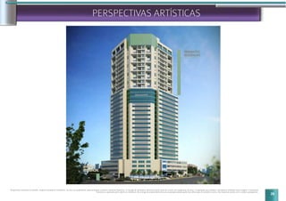 PERSPECTIVAS ARTÍSTICAS
Perspectivas artísticas da fachada. Imagens meramente ilustrativas. Os itens de acabamento serão entregues conforme memorial descritivo. A locação de elementos estruturais pode variar de acordo com exigências técnicas. A vegetação que compõe o paisagismo retratado nessa imagem é meramente
ilustrativo e apresenta porte adulto de referência. Na entrega do empreendimento essa vegetação poderá apresentar diferenças de tamanho e porte, mas estará de acordo com o projeto paisagístico.
PAVIMENTOS
RESIDENCIAIS
ENTRADA
RESIDENCIAL
29
 