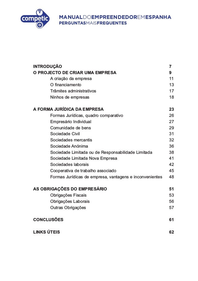 Manual Do Empreendedor Em Espanha