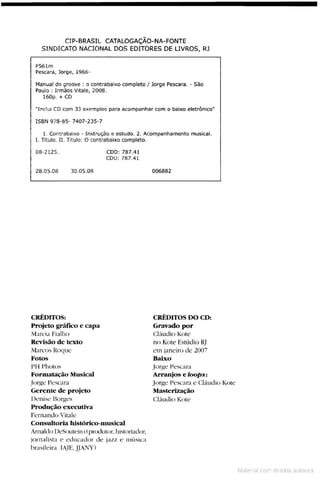 Manual do groove para contra baixo