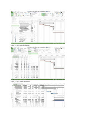 Figura 12.19 – Gantt de Controle.
Figura 12.20 – Tabela de controle.
 