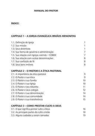 Manual do pastor