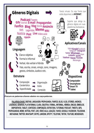 11
Procure as palavras-chaves abaixo no caça-palavras.
 