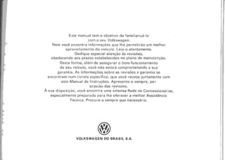 Manual do proprietário do gol gts 88