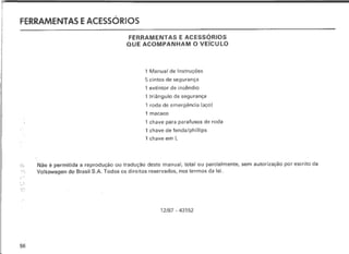 Manual do proprietário do gol gts 88