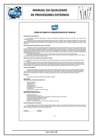 MANUAL DA QUALIDADE
DE PROVEDORES EXTERNOS
Página 23 de 29
 