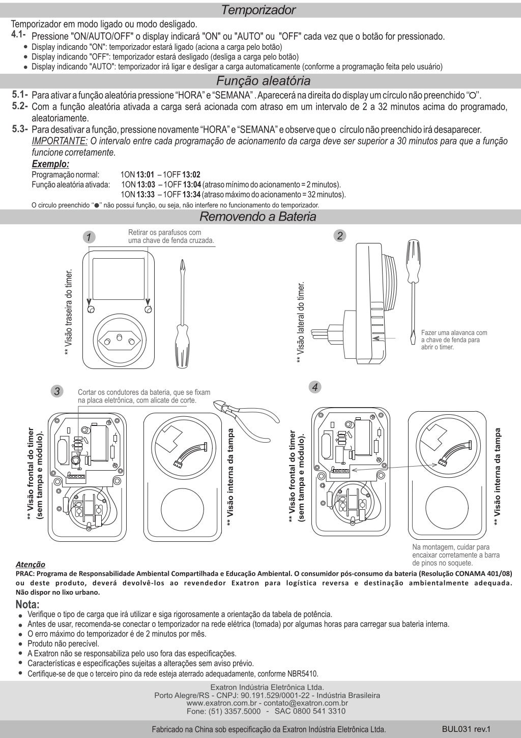Manual do usuário TIMER TEMPORIZADOR DIGITAL ATÉ 8 PROGRAMAÇÕES
